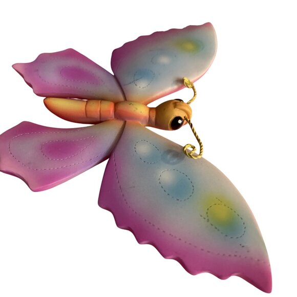 Colorful Metal Ceramic Butterfly & Dragonfly Wall Decor Set Wall Hanging - Picture 11 of 16